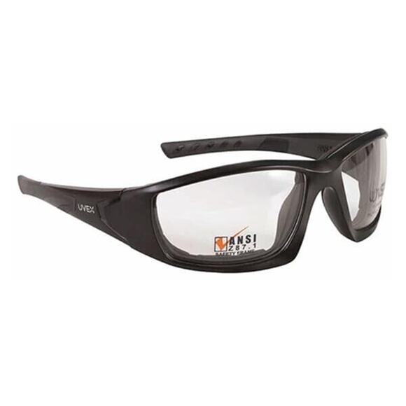 UVEX BY HONEYWELL NYLON SW12 8 SAFTY TITMUS EYEGLASSES GOGGLE BLACK FRAME - Picture 1 of 6
